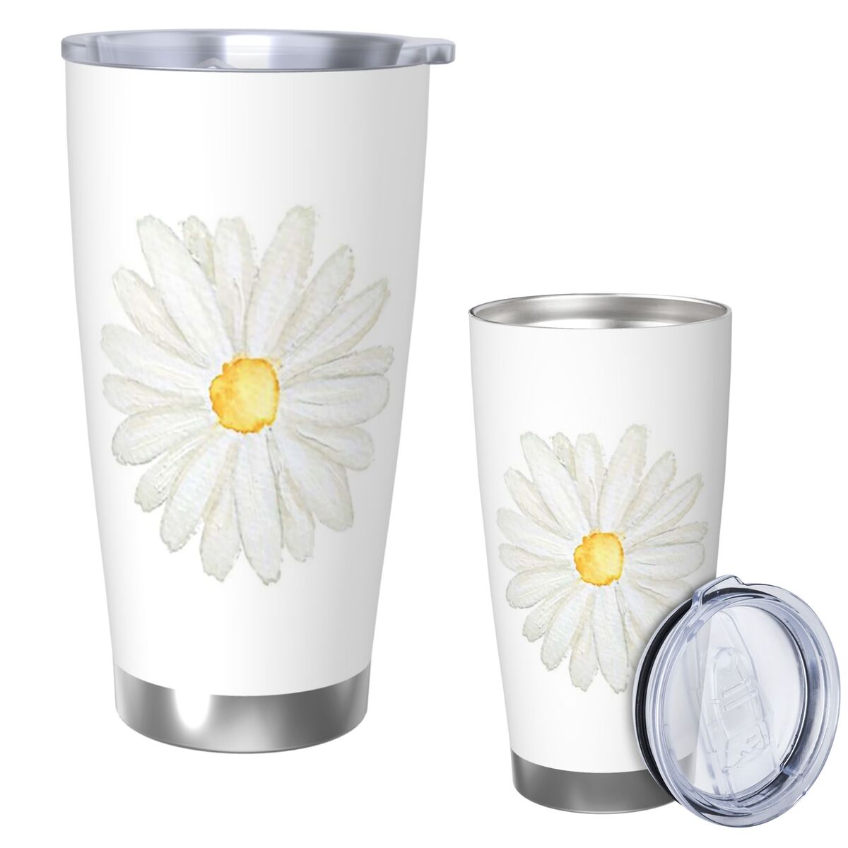 Tumbler 20Oz White - Vaso de acero inoxidable pintado a