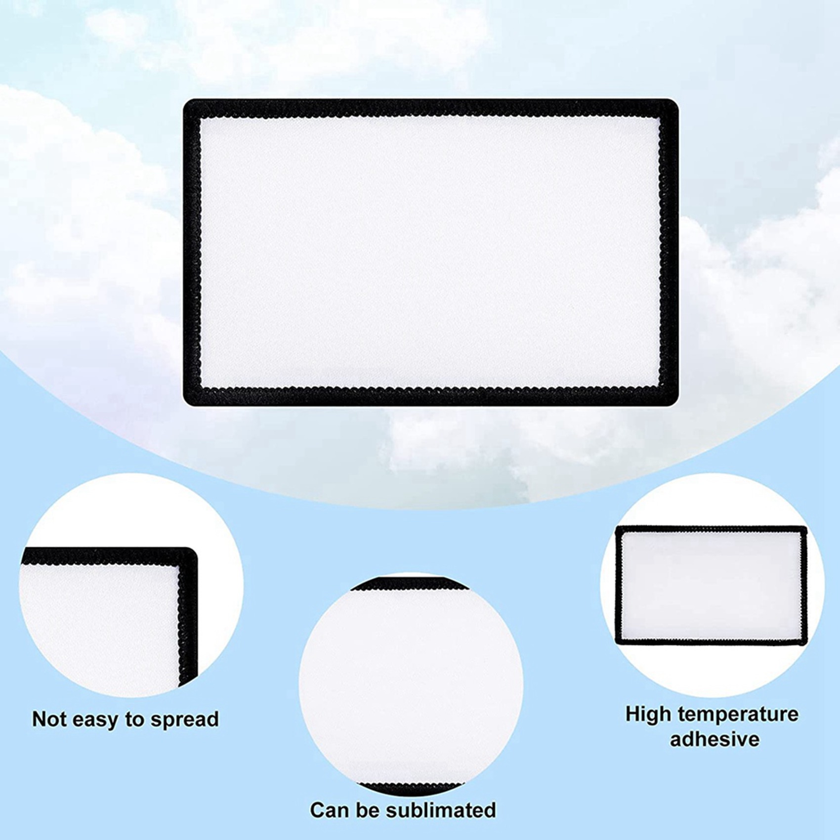 Hat Sublimation Blank - 42 parches de sublimación rectangulares en