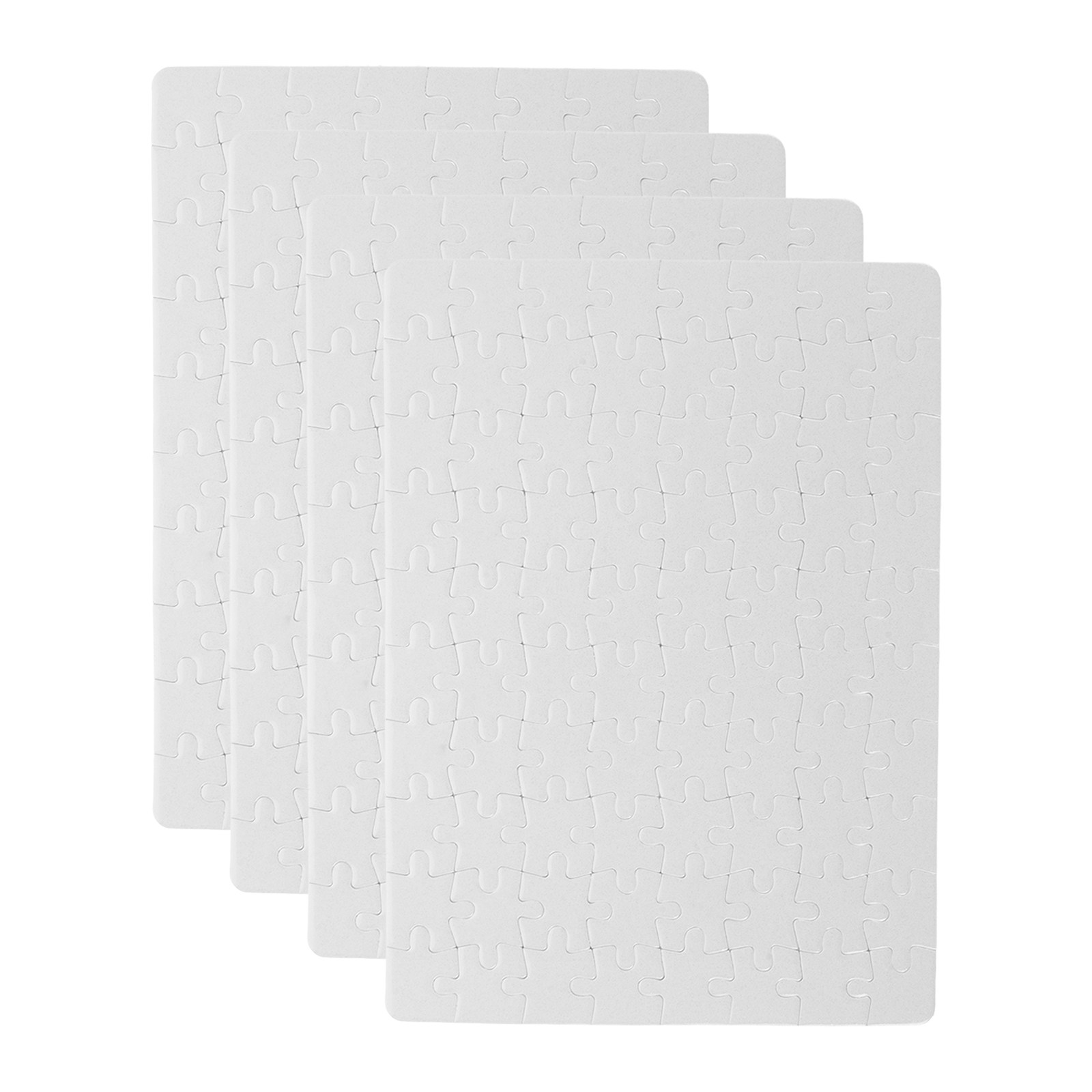 Puzzle Blank White - 4 Hojas de Piezas de Rompecabezas