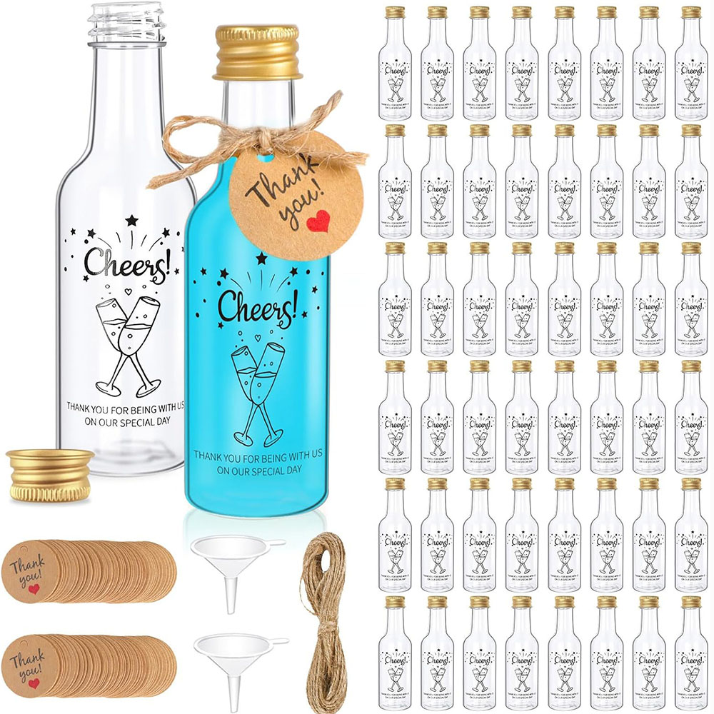 Water Bottle Blank - Paquete de 50 Mini Botellas de