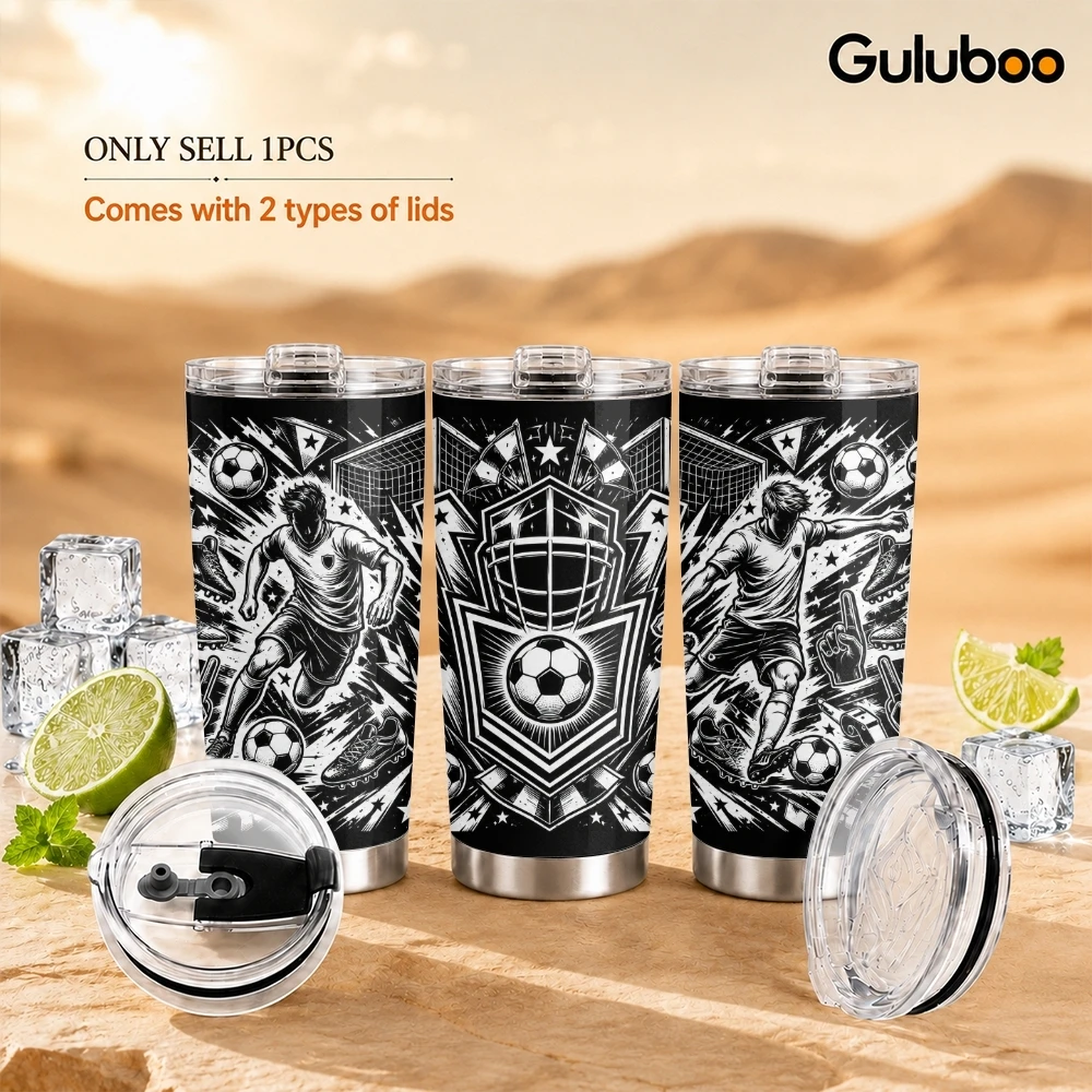 Tumbler 20Oz White - Termos Deportivos con Emblema Blanco y