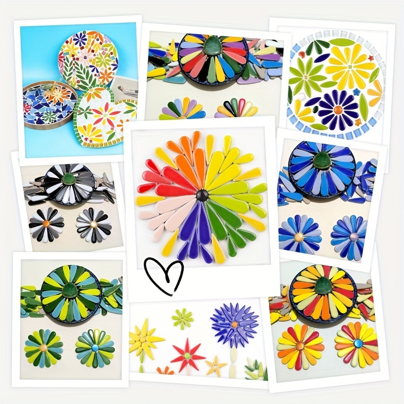 Ceramic Tile Blank - 50g de Mosaicos Cerámicos en Forma