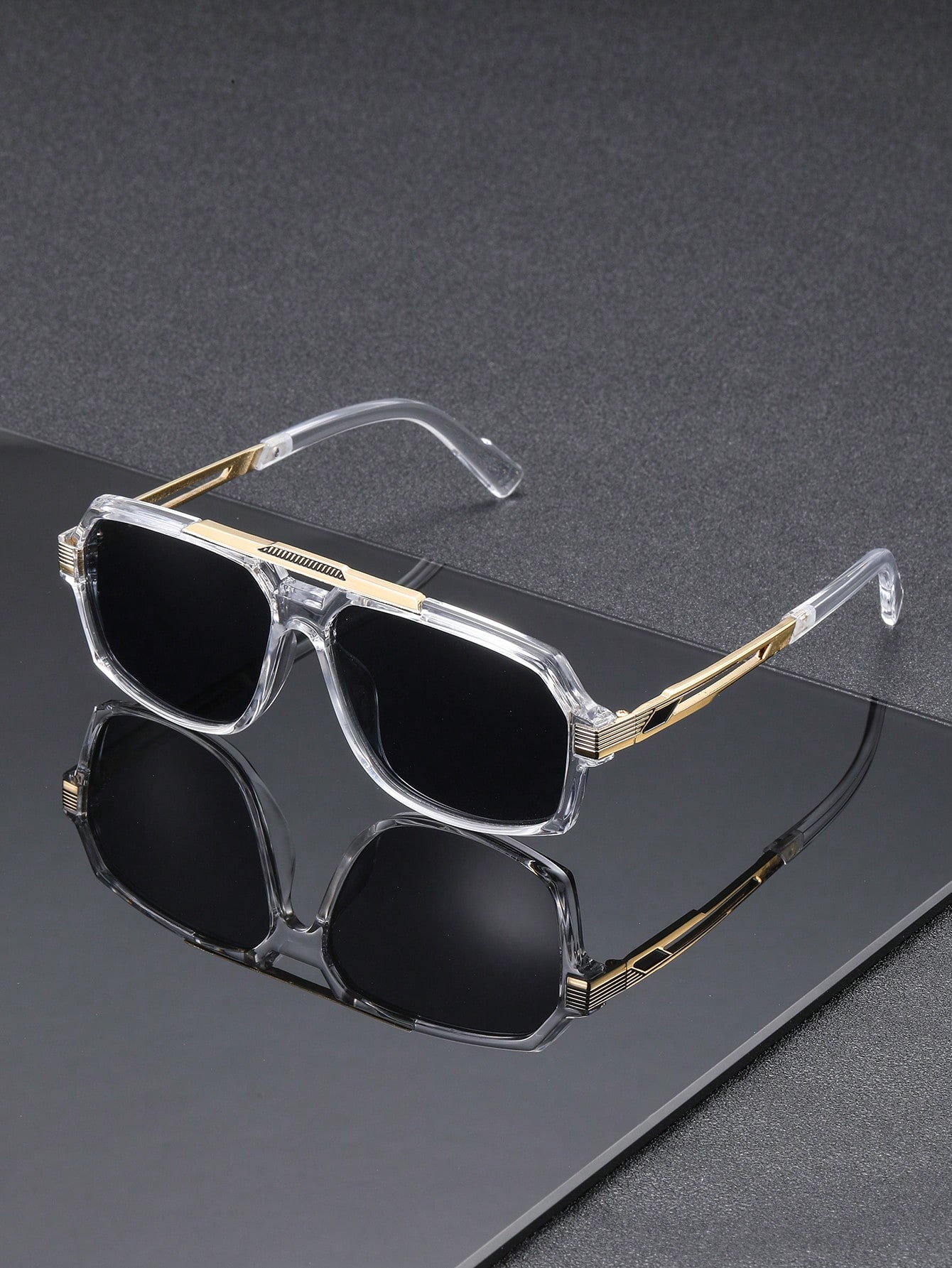 1 par de gafas de sol clásicas - Metal Photo Panel reseña y precio
