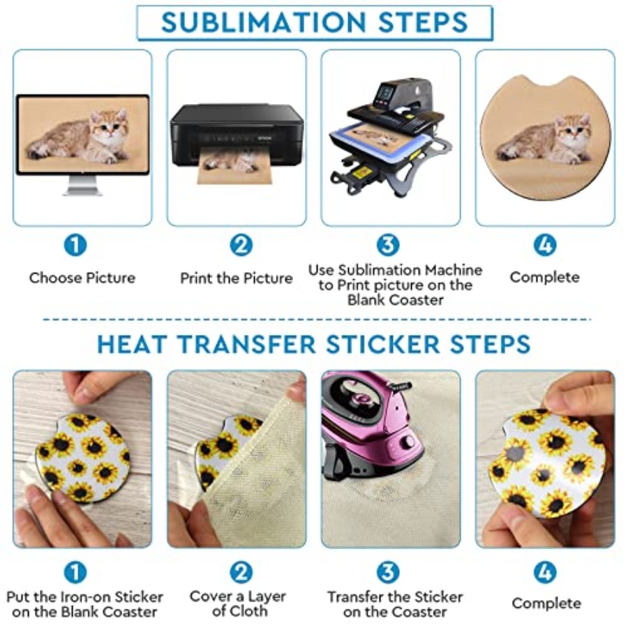 40 Posavasos Sublimables para  - Coaster Sublimation Blank reseña y precio