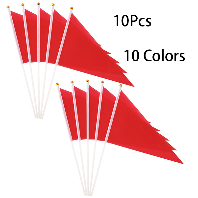 10Pcs Colorful Triangular Flag - Yard Sign Blank reseña y precio