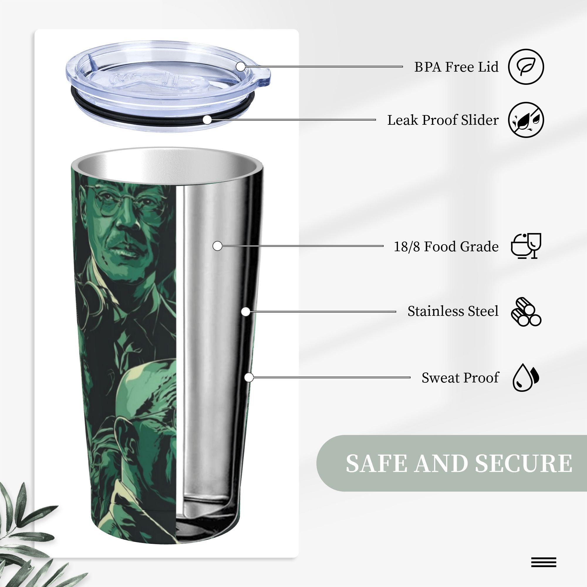 Vaso Térmico Aislado Breaking  - Tumbler 20Oz White reseña y precio