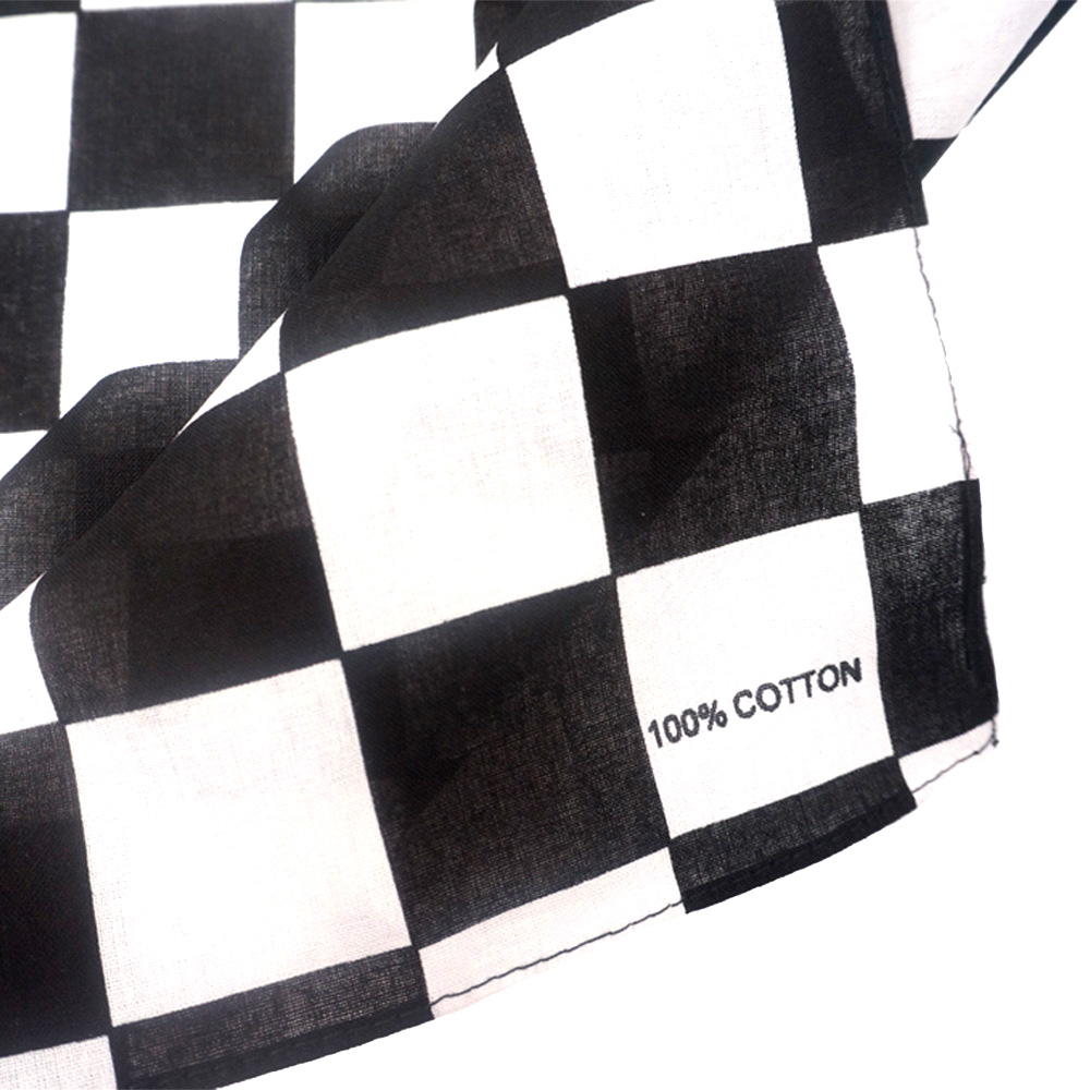 Bandana con bandera a cuadros, - Bandana Blank White reseña y precio