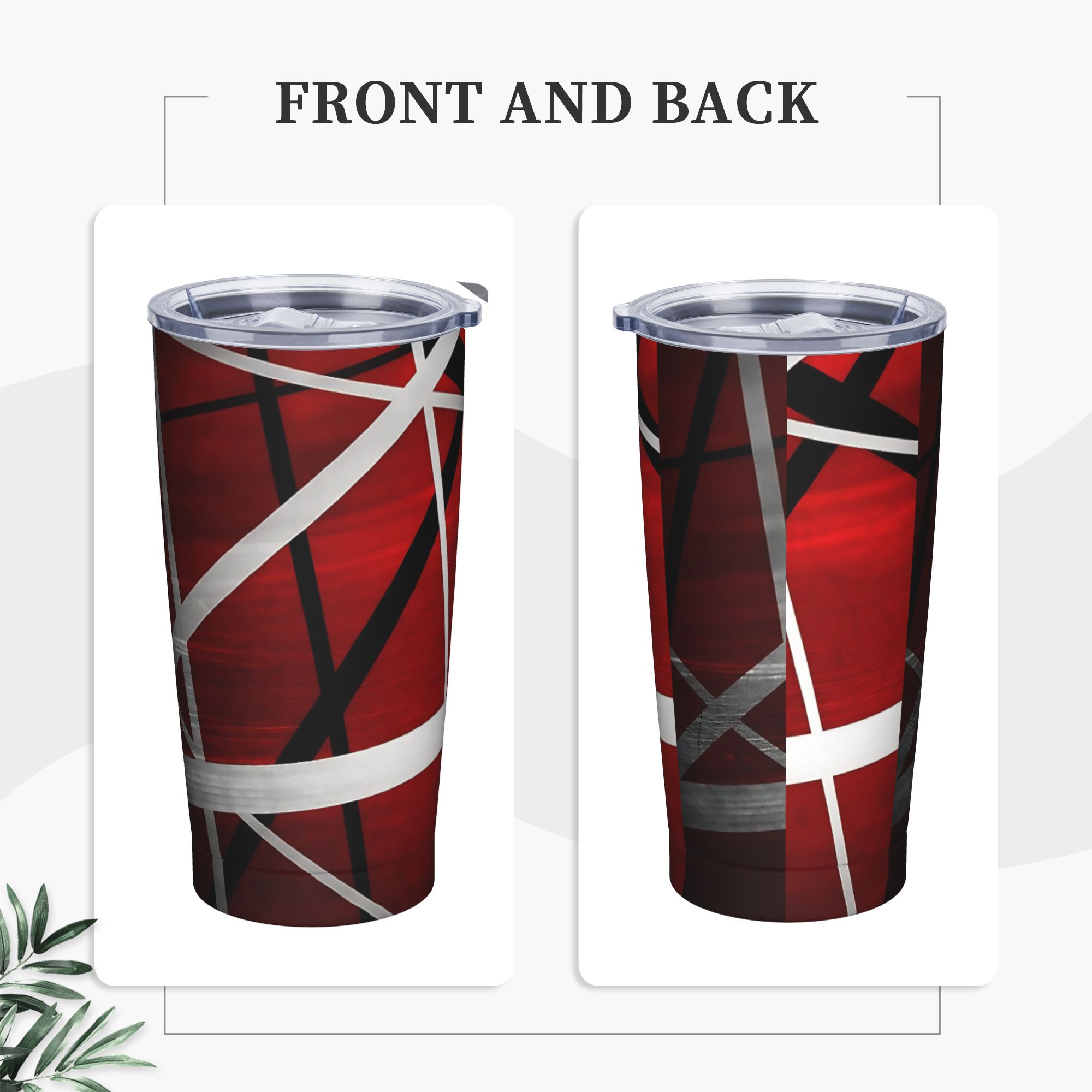 Vaso Térmico V-Van Halens Rojo - Tumbler 20Oz White reseña y precio