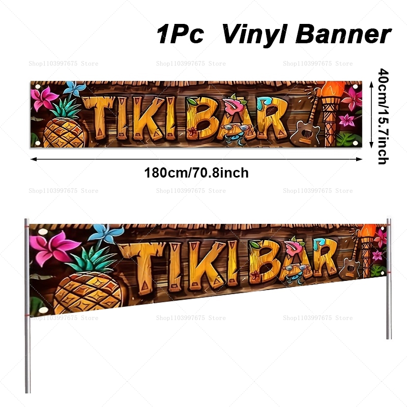Banner de Bar Tiki, decoracion - Yard Sign Blank reseña y precio