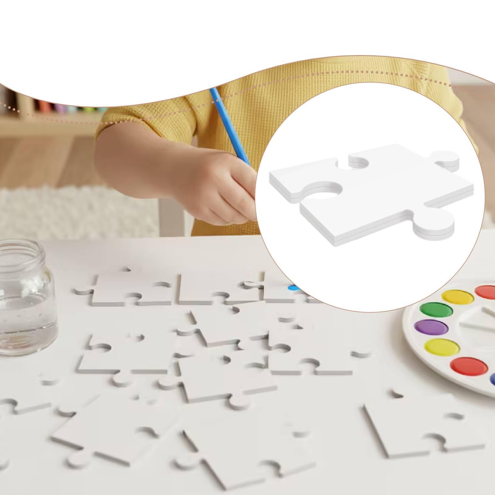 24 Rompecabezas de Cartón Blan - Puzzle Blank White reseña y precio