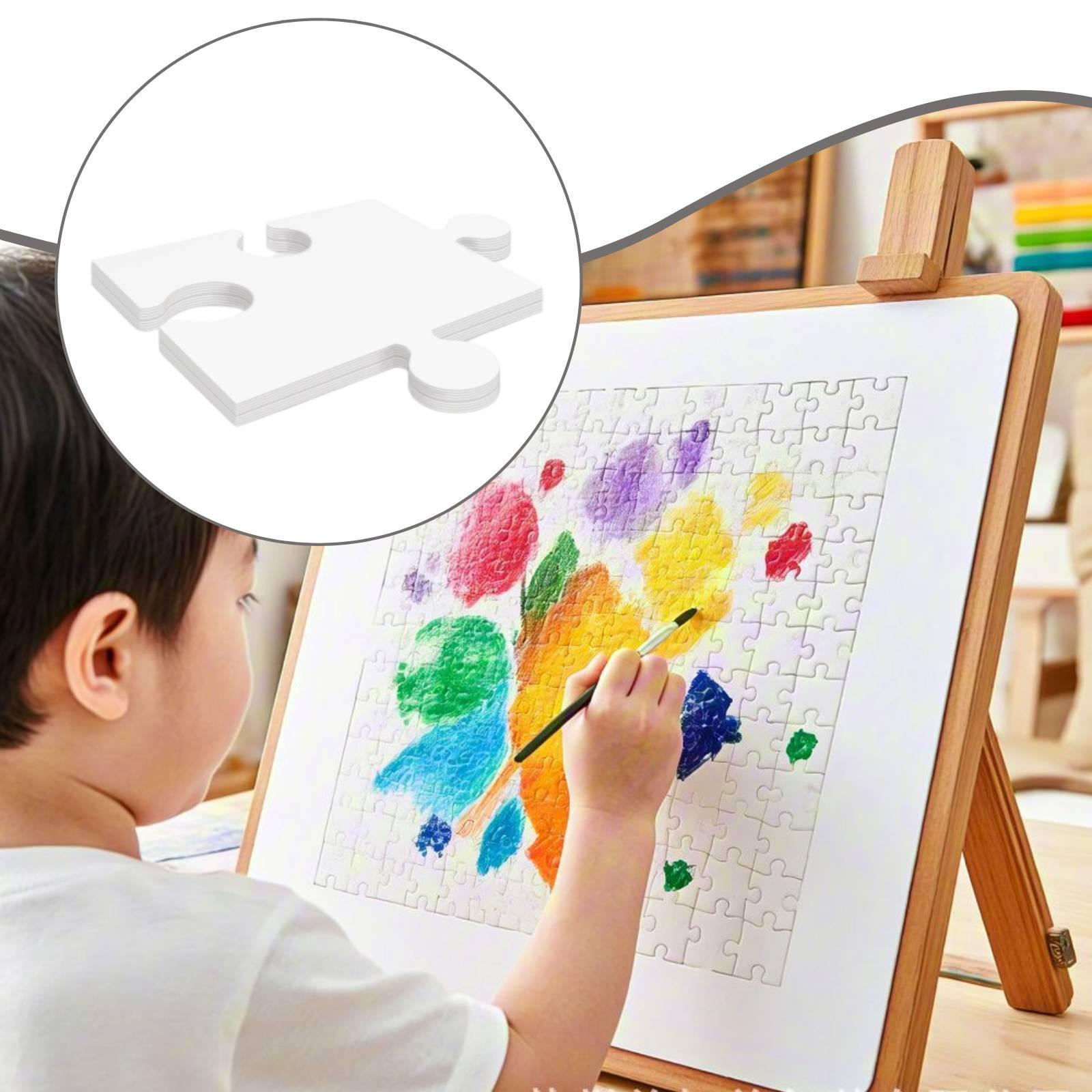 24 Rompecabezas de Cartón Blan - Puzzle Blank White reseña y precio