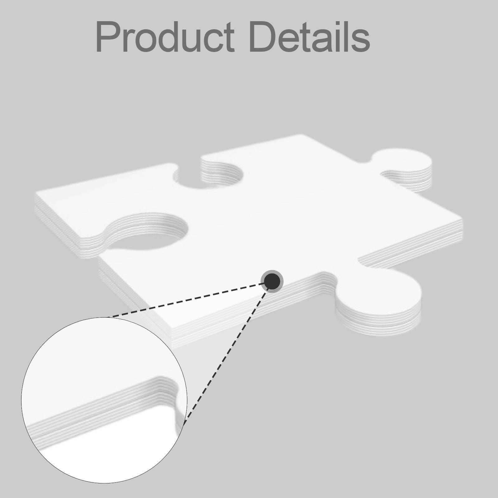 24 Rompecabezas de Cartón Blan - Puzzle Blank White reseña y precio