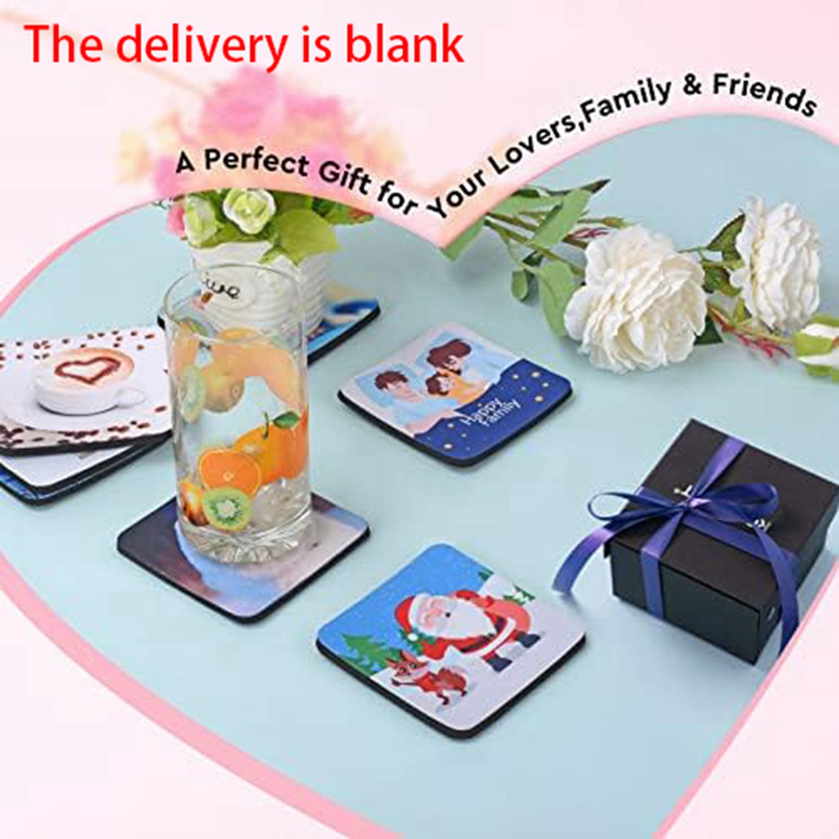 F-F 40 posavasos cuadrados par - Coaster Sublimation Blank reseña y precio