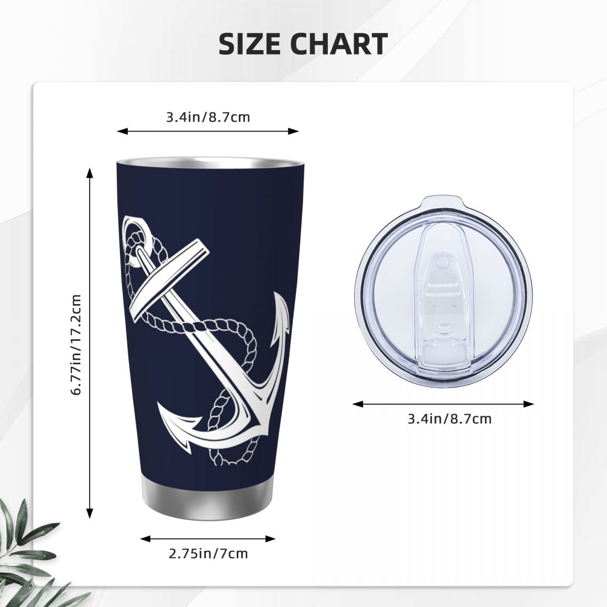 Vaso de acero inoxidable náuti - Tumbler 20Oz White reseña y precio