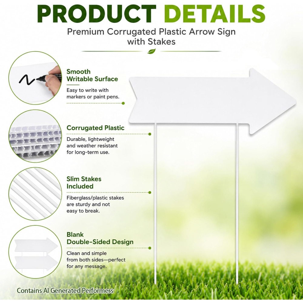 Letreros de Jardín con Flechas - Yard Sign Blank reseña y precio