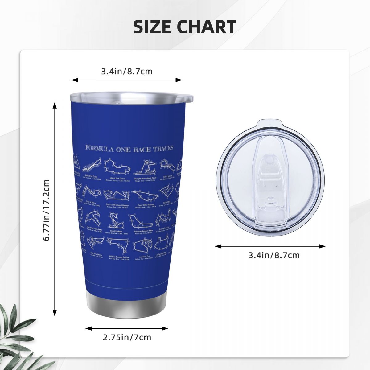 Pistas de carrera F1 (plantill - Tumbler 20Oz White reseña y precio